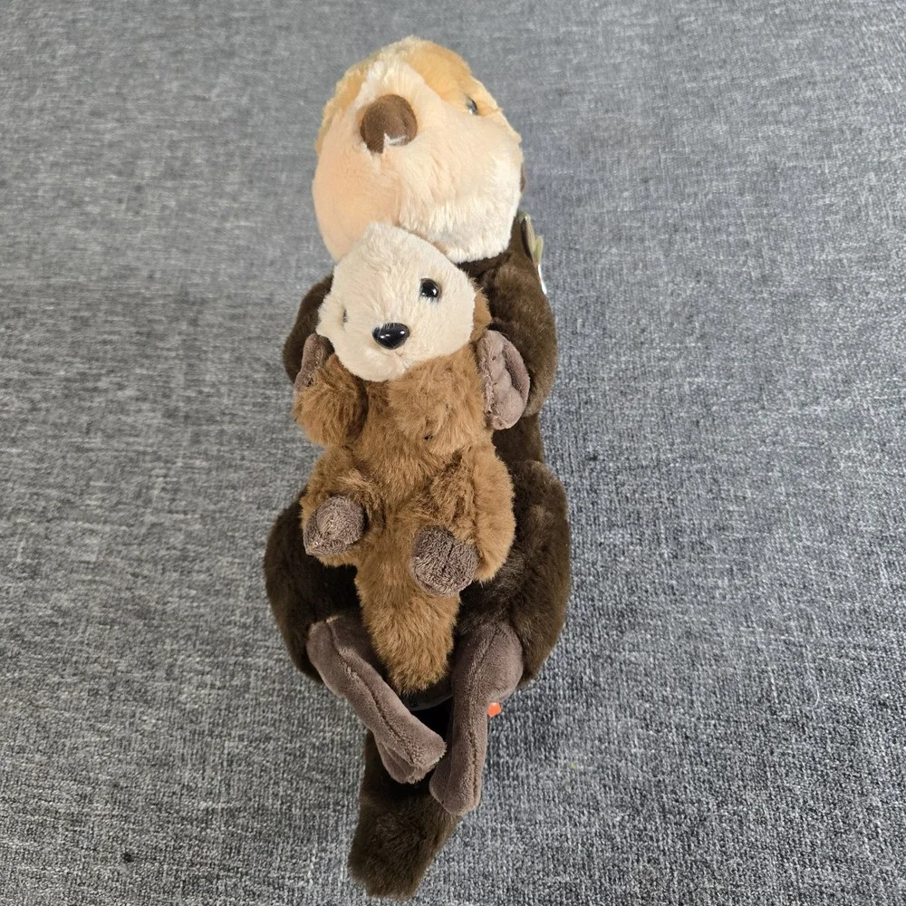 Wild Republic Mom and Baby Sea Otter Plush Toy 14
